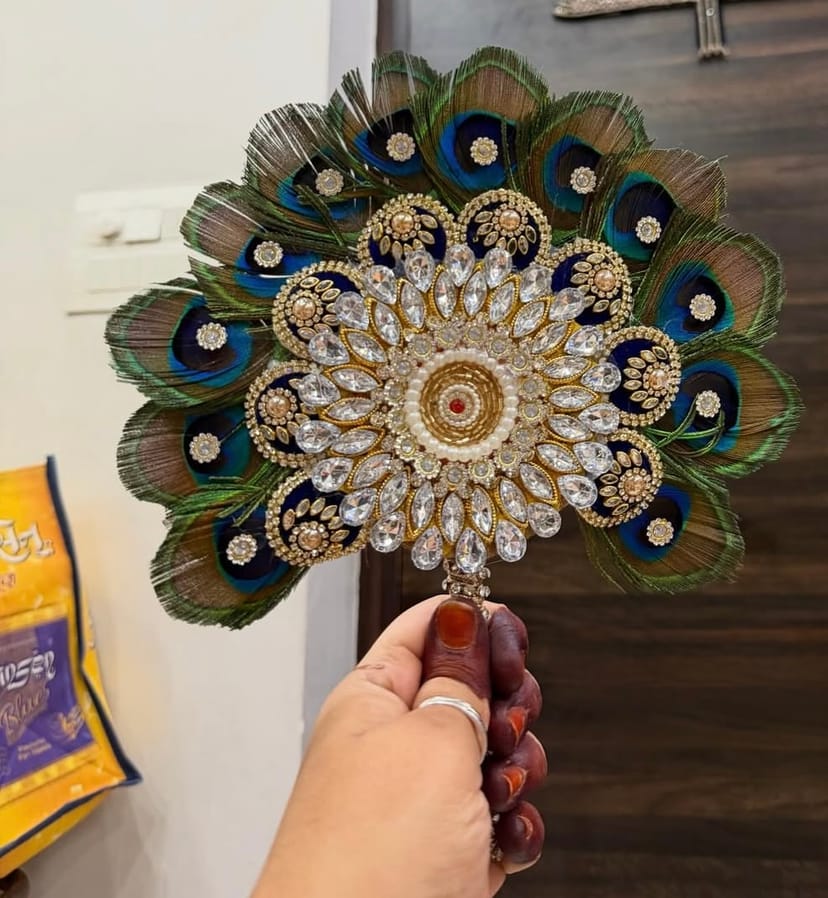 Handcrafted Designer Peacock Feather Kalangi - Image 1